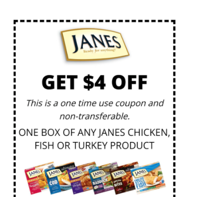 Janes $4 off coupon