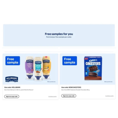 walmart free samples