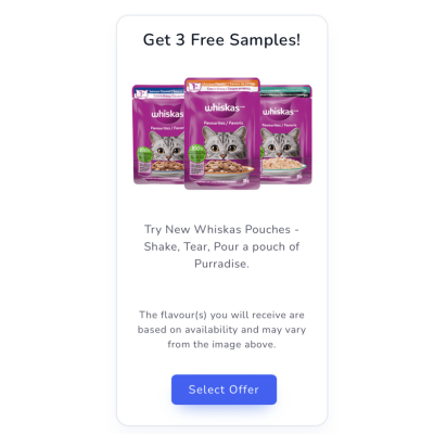 free cat food samples