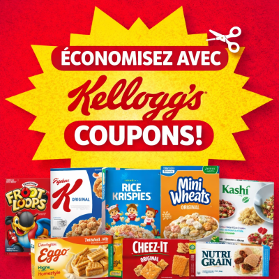 8 coupons d'épicerie Kellogg's