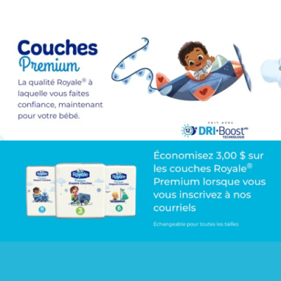 Coupon gratuit pour les couches Royale