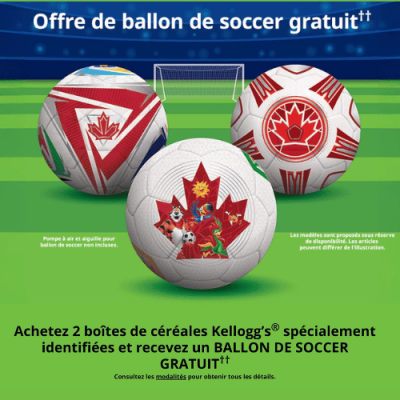 Ballon de soccer gratuit Kellogg’s Canada