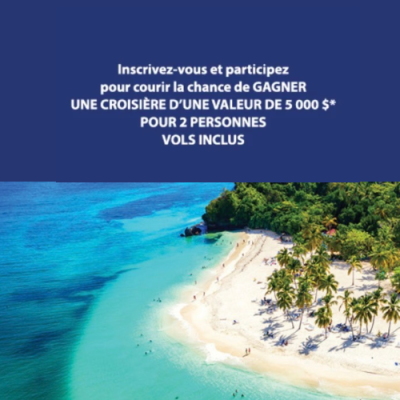 Concours Expedia Cruises : Gagnez des vacances gratuites d'une valeur de 5 000 $