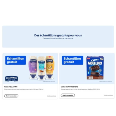 échantillons gratuits walmart