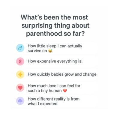 What’s been the most surprising thing about parenthood so far?