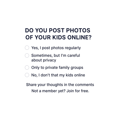 sharing kids on social media